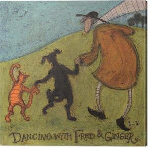 Canvastavla Sam Toft - Dancing With Fred & Ginger, (40 x 40 cm)