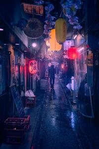Konstfotografering Tokyo Blue Rain, Javier de la, (26.7 x 40 cm)