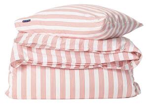 Lexington Printed Cotton Sateen Påslakanset White/Coral 150x210 Orange