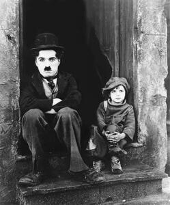 Konstfotografering Charles Chaplin And Jackie Coogan, (35 x 40 cm)