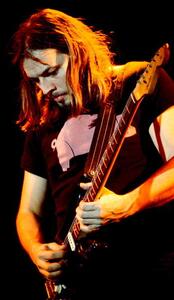 Fotografi David Gilmour, February 1977: concert of rock band Pink Floyd