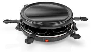 Nedis FCRA210FBK6 - Raclette grill med tillbehör 800W/230V