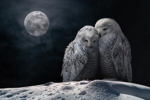 Konstfotografering MoonOwls, Marcel Egger, (40 x 26.7 cm)