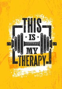 Illustration This Is My Therapy. Fitness Muscle, subtropica