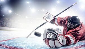 Konstfotografering Ice Hockey Goalie, Dmytro Aksonov, (40 x 22.5 cm)