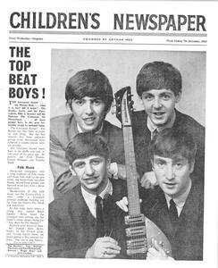 Konstfotografering The Beatles, front page of 'The Children's Newspaper', December 1963, English School,, (35 x 40 cm)