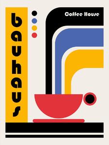 Illustration Bauhaus Coffee House, Retrodrome, (30 x 40 cm)