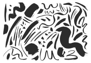 Illustration Vector set of grunge black brush, Asya_mix, (40 x 30 cm)