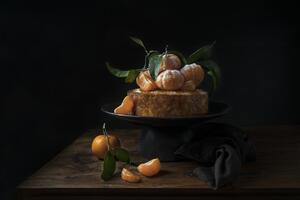 Konstfotografering Polenta cake with sweet mandarines, Diana Popescu, (40 x 26.7 cm)