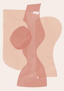 Illustration Peach Paper Cut Composition No.1, THE MIUUS STUDIO, (26.7 x 40 cm)
