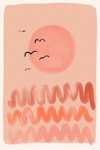 Illustration Peachy Sunset, Treechild, (26.7 x 40 cm)