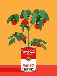Illustration Campbells Soup Tomato Plant Retro Illustration, Retrodrome, (30 x 40 cm)