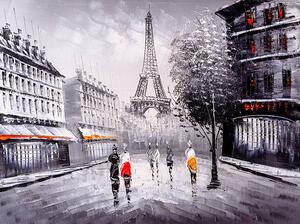 Illustration Oil Painting - Street View of Paris, CYCV, (40 x 30 cm)