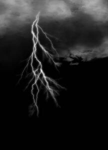 Konstfotografering Lightning streaks on gloomy cloudy darkness, The-Vagabond, (30 x 40 cm)