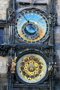 Konstfotografering Astronomic clock in Prague, narcisa, (26.7 x 40 cm)
