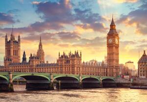Konstfotografering The Big Ben in London and the House of Parliament, mammuth, (40 x 26.7 cm)
