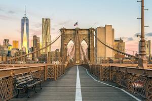 Konstfotografering Brooklyn Bridge and Lower Manhattan at, Onfokus, (40 x 26.7 cm)