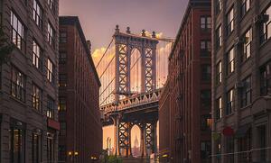 Konstfotografering Manhattan Bridge, NYC, samfotograf, (40 x 24.6 cm)