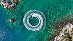 Konstfotografering Zoom out amazing aerial view of, Guven Ozdemir, (40 x 22.5 cm)