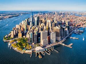 Konstfotografering aerial view of Lower Manhattan. New York, Eloi_Omella, (40 x 30 cm)