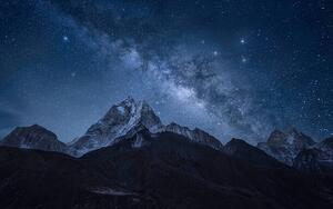 Konstfotografering Milky way over Ama Dablam, Sagarmatha NP, Nepal, Weerakarn Satitniramai, (40 x 24.6 cm)