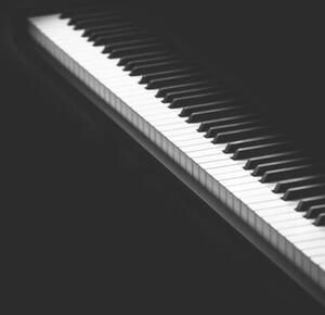 Konstfotografering piano keys isolated on white, Natalya Sergeeva, (26.7 x 40 cm)