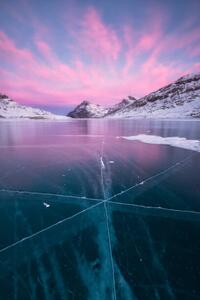 Konstfotografering Frozen Lake Bianco, Bernina Pass, Switzerland, Roberto Moiola / Sysaworld, (26.7 x 40 cm)