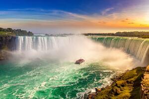 Konstfotografering Niagara Falls, Horseshoe Falls, bloodua, (40 x 26.7 cm)