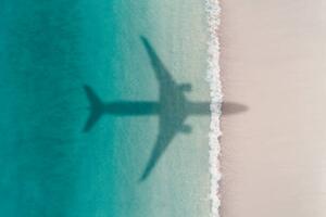 Konstfotografering Aerial shot showing an aircraft shadow, Abstract Aerial Art, (40 x 26.7 cm)