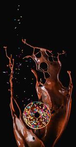 Konstfotografering Chocolate splash and a donut with, Dina Belenko Photography, (26.7 x 40 cm)