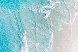 Konstfotografering Aerial view of ocean and a, Abstract Aerial Art, (40 x 26.7 cm)
