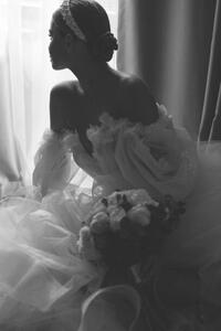 Konstfotografering cheerful bride - stock photo, Serhii Mazur, (26.7 x 40 cm)