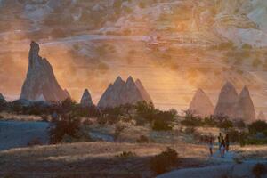 Fotografi Sunset image of the rock formations, Izzet Keribar, (40 x 26.7 cm)
