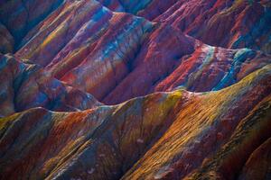 Fotografi Rainbow mountains, Zhangye Danxia geopark, China, kittisun kittayacharoenpong, (40 x 26.7 cm)