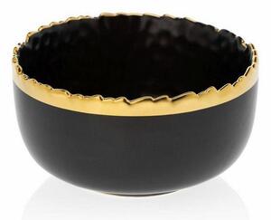 Ceramic bowl KATI svart/guld
