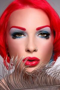 Konstfotografering Redhead covergirl, olgaecat, (26.7 x 40 cm)