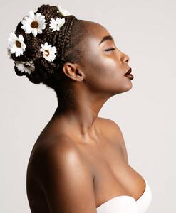 Konstfotografering Beauty Profile of African American Woman, inarik, (35 x 40 cm)
