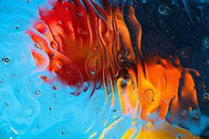 Fotografi Red, orange, blue, yellow colorful abstract, Alexander Shapovalov, (40 x 26.7 cm)