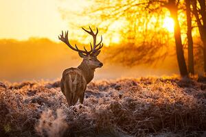 Konstfotografering Red deer, arturasker, (40 x 26.7 cm)