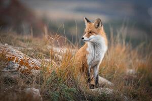 Konstfotografering Fox of Baikal,Russia,Full length of red, Roman Bevzenko / 500px, (40 x 26.7 cm)