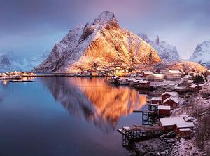 Konstfotografering Winter in Reine, Lofoten Islands, Norway, David Clapp, (40 x 30 cm)