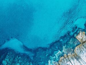 Konstfotografering Clear blue sea and rocks, pixelfit, (40 x 30 cm)