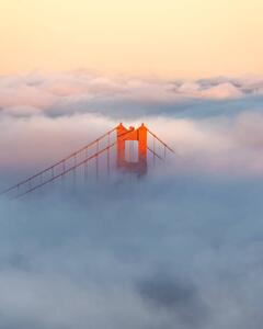 Fotografi Golden Gate Bridge, Zeyu Wang, (30 x 40 cm)