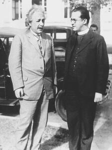 Konstfotografering Albert Einstein and Georges Lemaitre Abbot, 1933, Unknown photographer,, (30 x 40 cm)