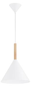 Ljuskrona med textilsladd FUKS 1xE27/15W/230V vit/beige
