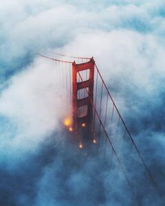 Fotografi Golden Gate Bridge foggy low, jonathan borruso