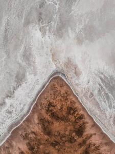 Fotografi Triangular shaped land mass at the, Abstract Aerial Art