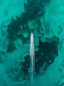 Fotografi Drone image looking down on a, Abstract Aerial Art, (30 x 40 cm)