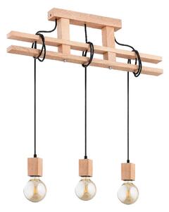 Ljuskrona med textilsladd MAXXY 3xE27/15W/230V beige