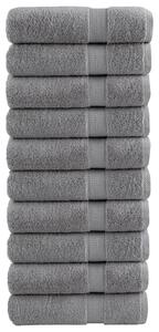 Premium handdukar 10st grå 50x100cm 600gsm 100% bomull